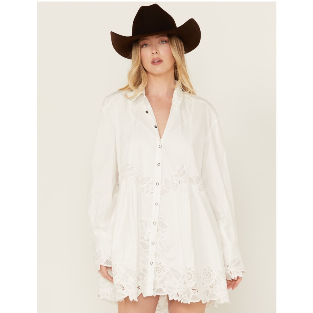 NWT Free People Women's Constance Long Sleeve Mini Dress